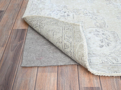 Ivory 2'6" x 7'6" Vintage Hand knotted Wool Rug - Sku: O0224