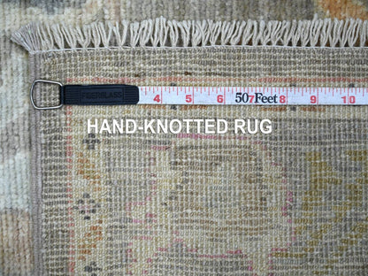 Brown 2'10" x 18'11" Oushak And Peshawar Hand knotted Wool Rug - Sku: O022505