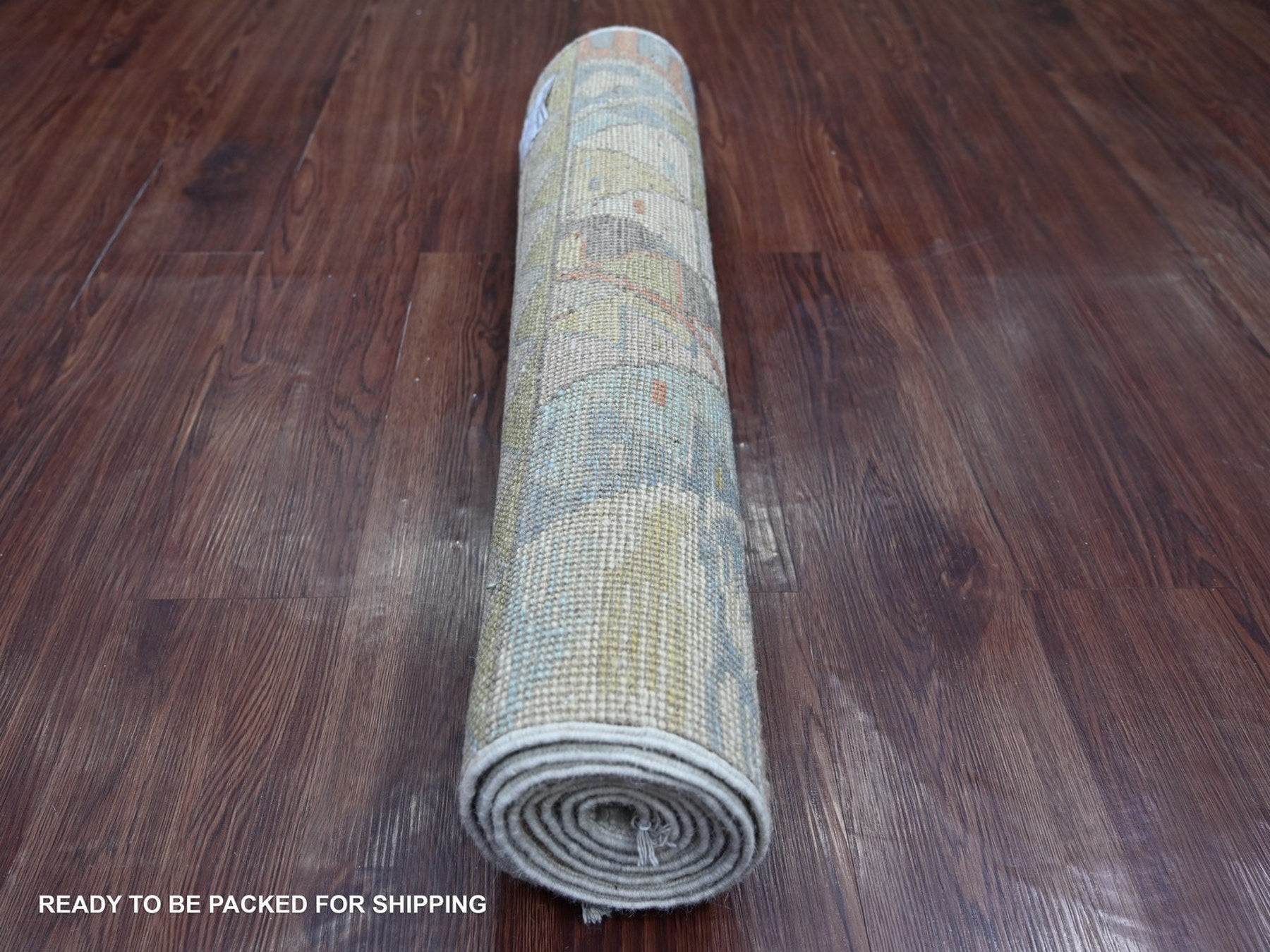 Tribal & Geometric hand-knotted wool runner in Gray, 2'10" x 7'7" — SKU O022513 (view 4)