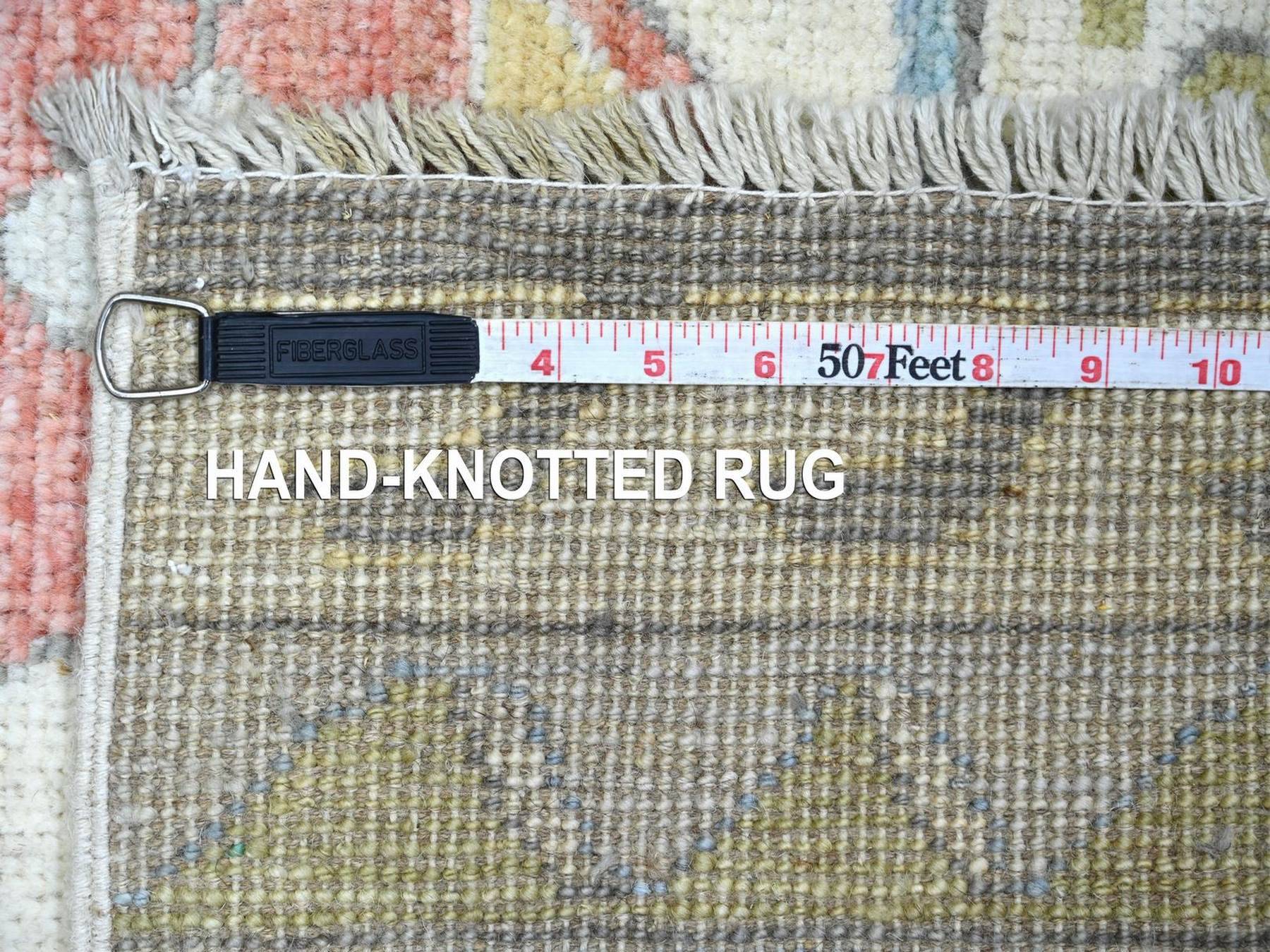 Tribal & Geometric hand-knotted wool runner in Gray, 2'10" x 7'7" — SKU O022513 (view 6)