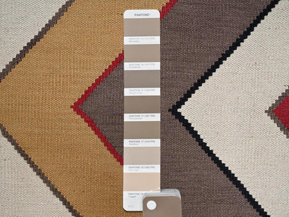 Multicolored 9'5" x 11'9" Flat Weave Hand woven Wool Rug - Sku: O02252