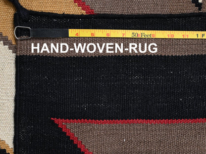 Flat-Weave hand-knotted wool rug in Multicolored & Black, 9'5" x 11'9" — SKU O02252 (view 7)