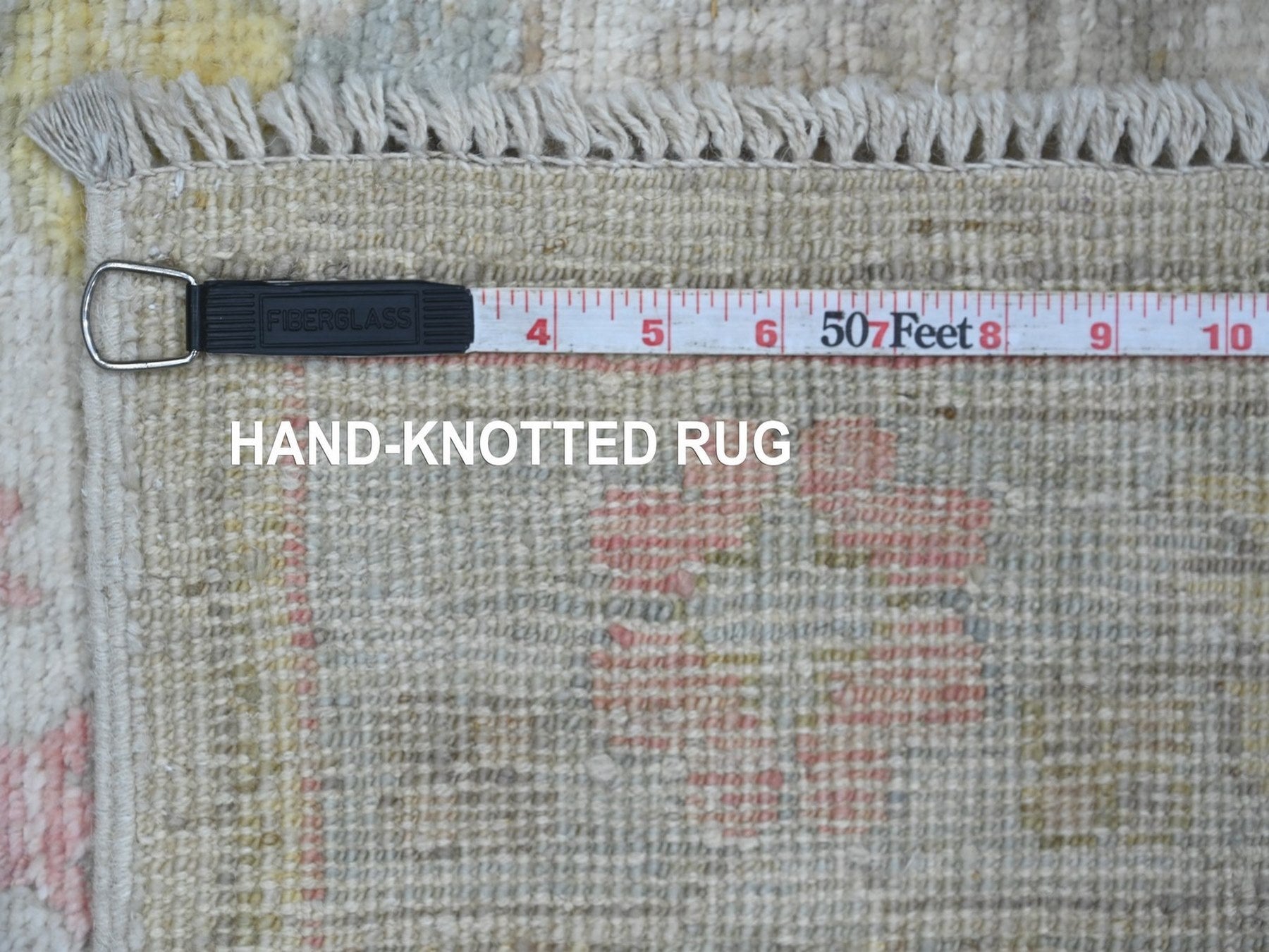 Oushak Oushak hand-knotted wool runner in Gray & Light Blue, 2'9" x 15'7" — SKU O022530 (view 6)