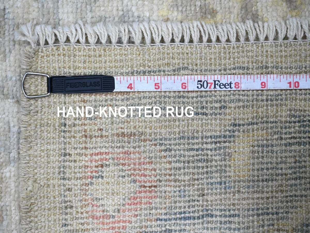 Oushak Oushak hand-knotted wool runner in Ivory & Gray, 2'11" x 16'4" — SKU O022532 (view 6)