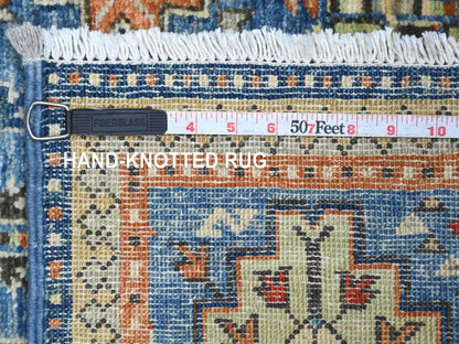 Blue 3'0" x 4'9" Tribal & Geometric Hand knotted Wool Rug - Sku: O022539
