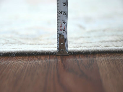 Oushak Oushak hand-knotted wool runner in Gray & Light Blue, 3'11" x 9'7" — SKU O022546 (view 5)