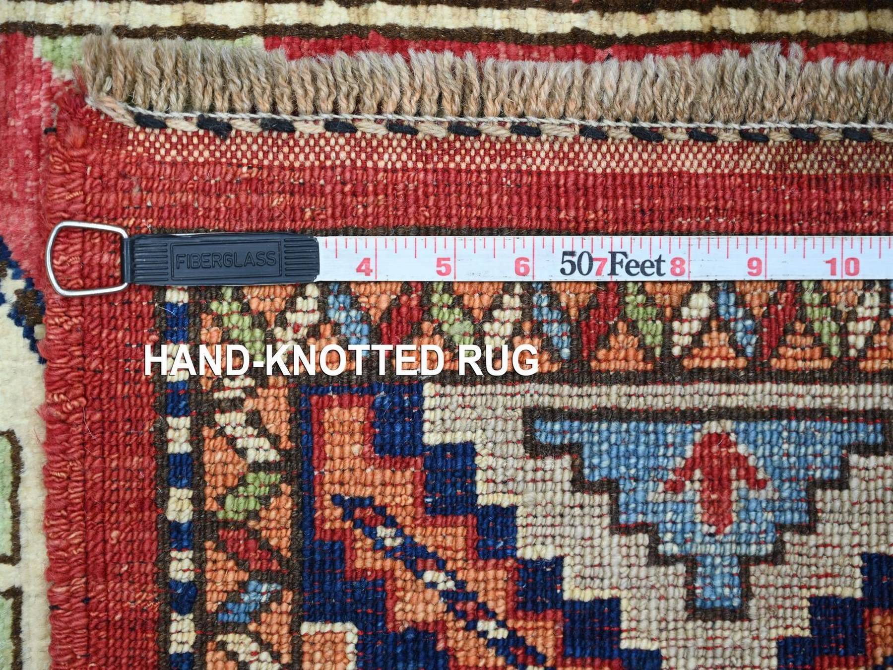 Ersari Tribal & Geometric hand-knotted wool runner in Red & Colorful, 2'7" x 12'6" — SKU O022551 (view 6)