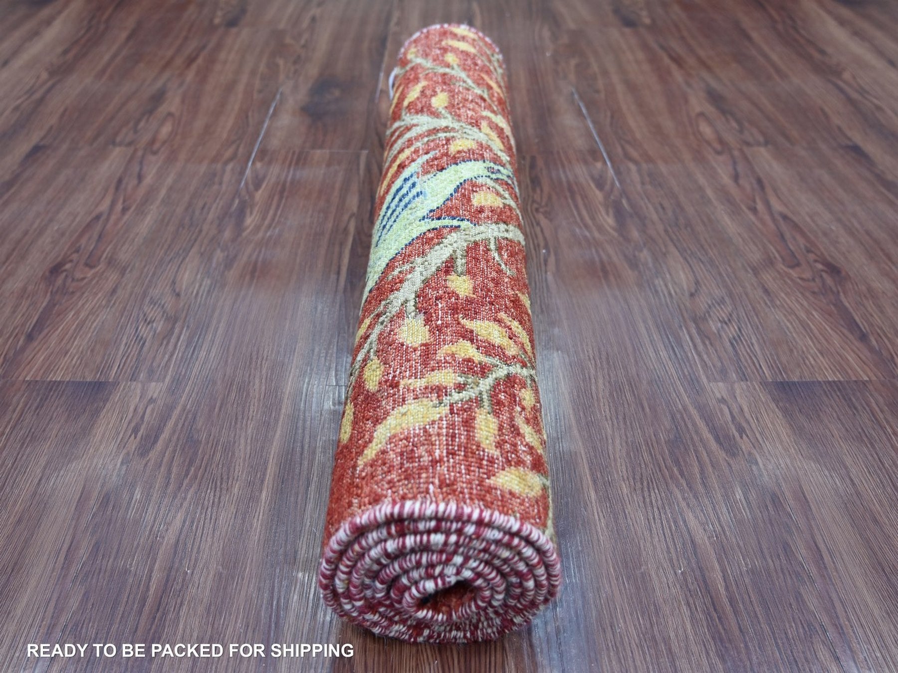 Peshawar Oushak hand-knotted wool runner in Red, 2'7" x 6'4" — SKU O022564 (view 4)