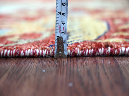 Peshawar Oushak hand-knotted wool runner in Red, 2'7" x 6'4" — SKU O022564 (view 5)
