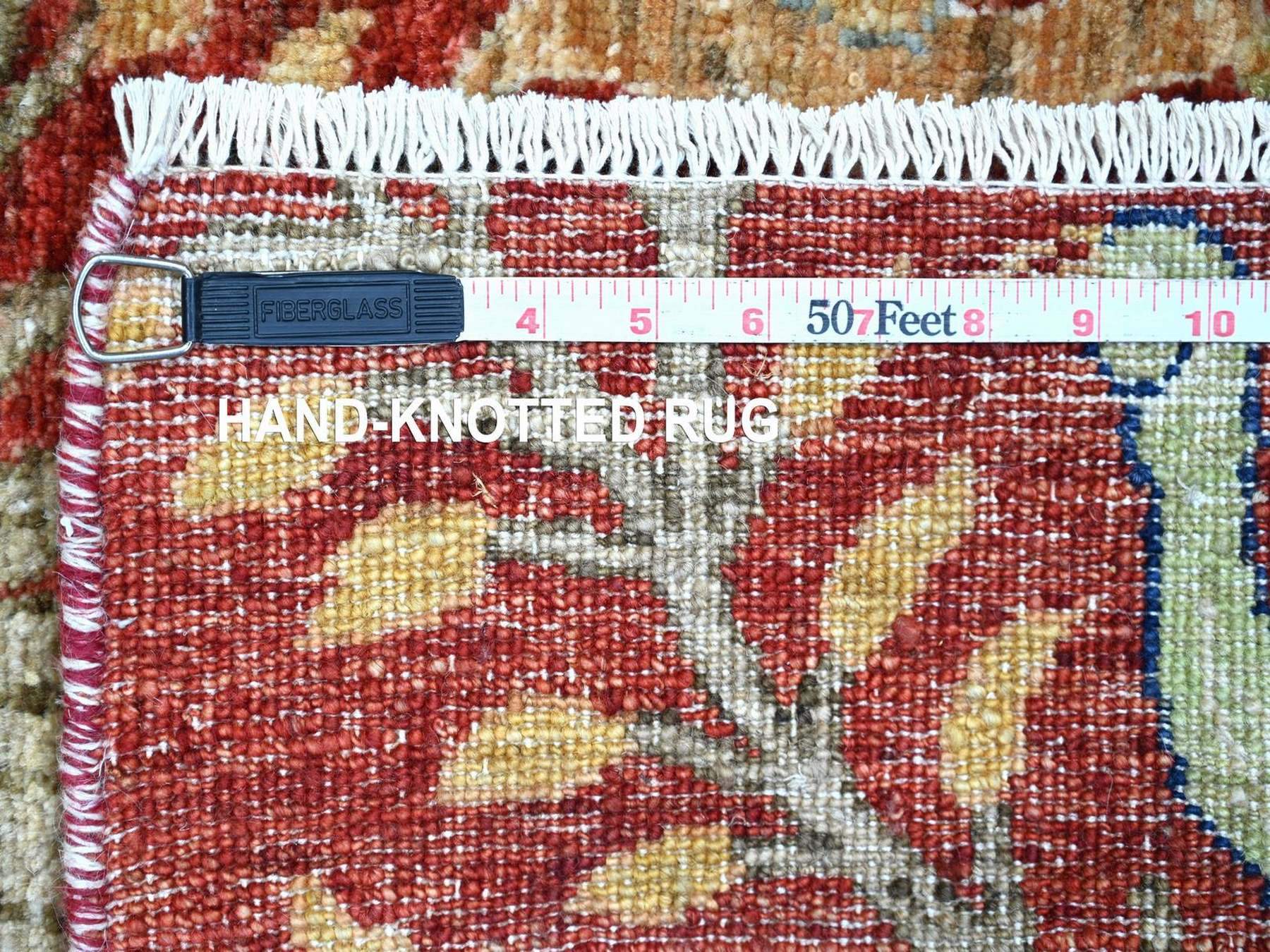 Peshawar Oushak hand-knotted wool runner in Red, 2'7" x 6'4" — SKU O022564 (view 6)