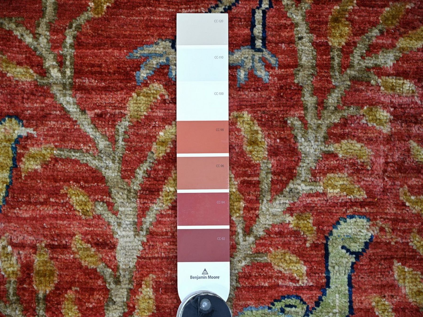Peshawar Oushak hand-knotted wool runner in Red, 2'6" x 11'11" — SKU O022565 (view 3)