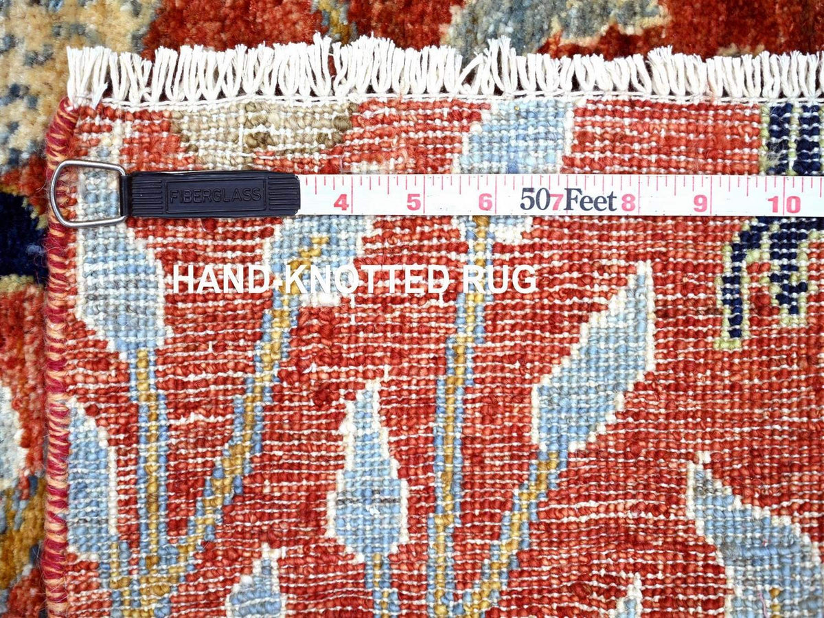 Peshawar Oushak hand-knotted wool runner in Red, 2'6" x 11'11" — SKU O022565 (view 6)
