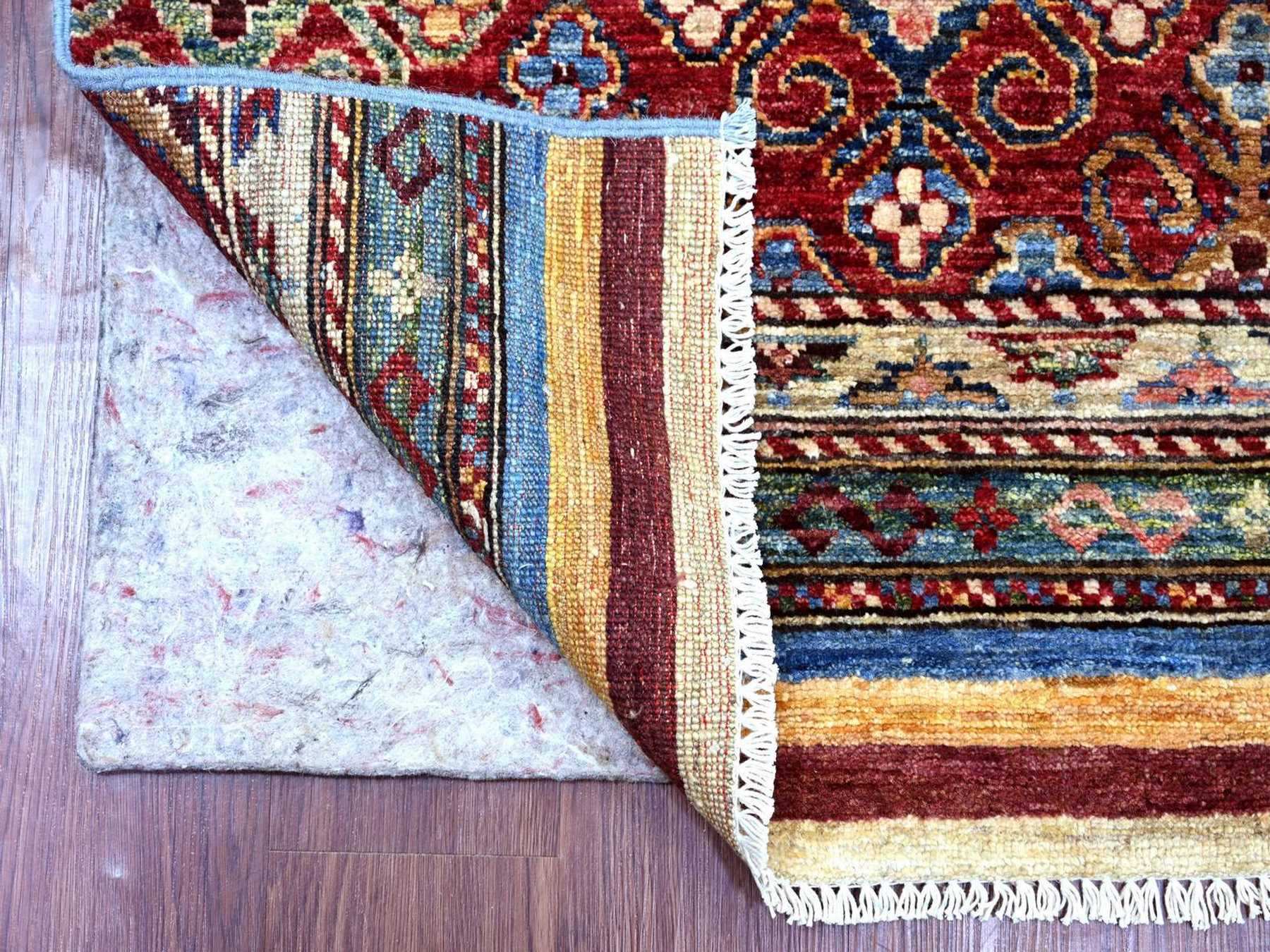 Kazak Tribal & Geometric hand-knotted wool runner in Multicolored, 2'7" x 6'7" — SKU O022568 (view 2)