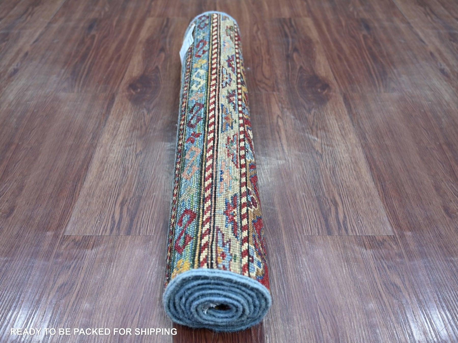 Kazak Tribal & Geometric hand-knotted wool runner in Multicolored, 2'7" x 6'7" — SKU O022568 (view 4)