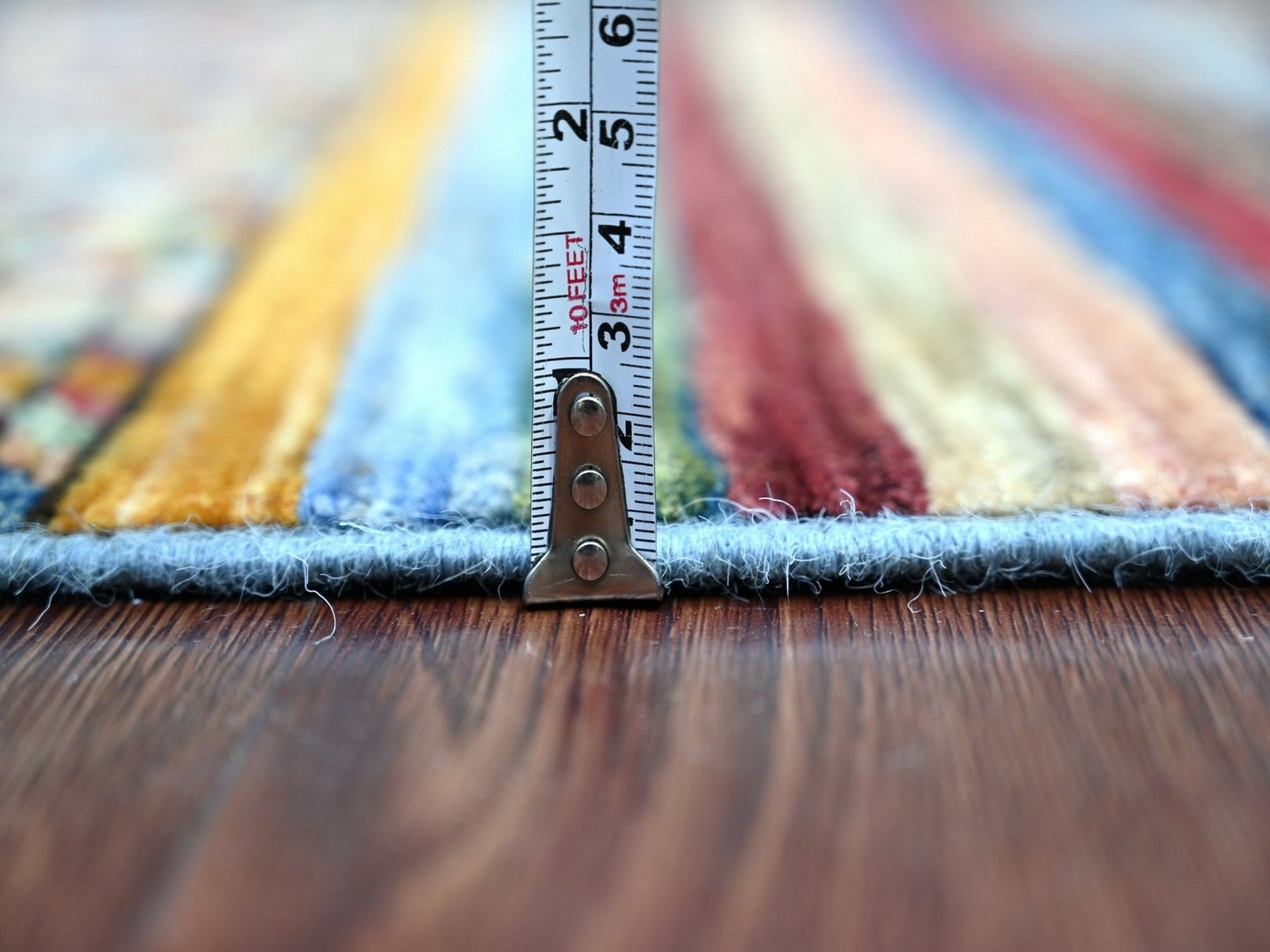 Kazak Tribal & Geometric hand-knotted wool runner in Multicolored, 2'7" x 6'7" — SKU O022568 (view 5)