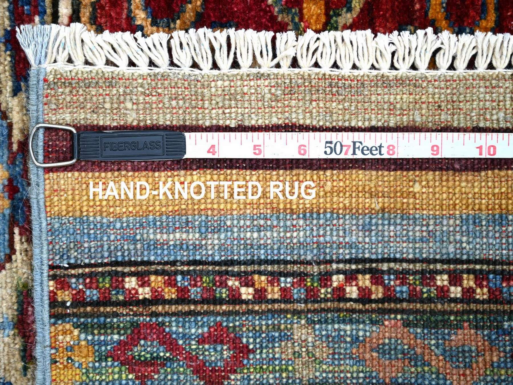 Kazak Tribal & Geometric hand-knotted wool runner in Multicolored, 2'7" x 6'7" — SKU O022568 (view 6)