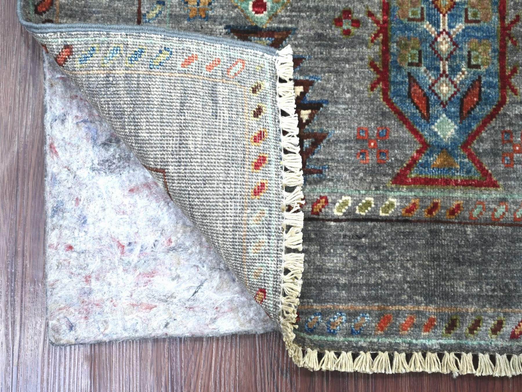 Kazak Tribal & Geometric hand-knotted wool rug in Gray, 2'9" x 4'2" — SKU O022571 (view 2)