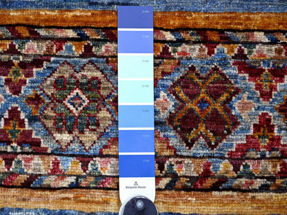 Kazak Tribal & Geometric hand-knotted wool runner in Multicolored, 2'5" x 6'7" — SKU O022572 (view 3)