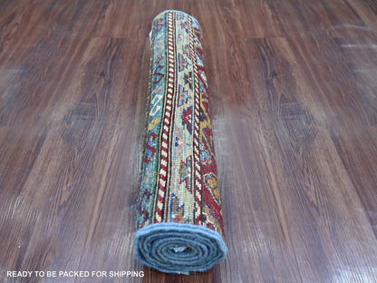 Kazak Tribal & Geometric hand-knotted wool runner in Multicolored, 2'5" x 6'7" — SKU O022572 (view 4)