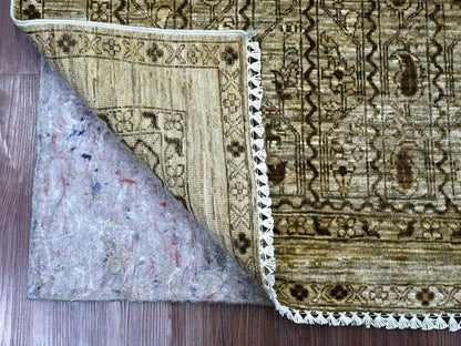 Brown 3'3" x 4'11" Tribal & Geometric Hand knotted Wool Rug - Sku: O022580