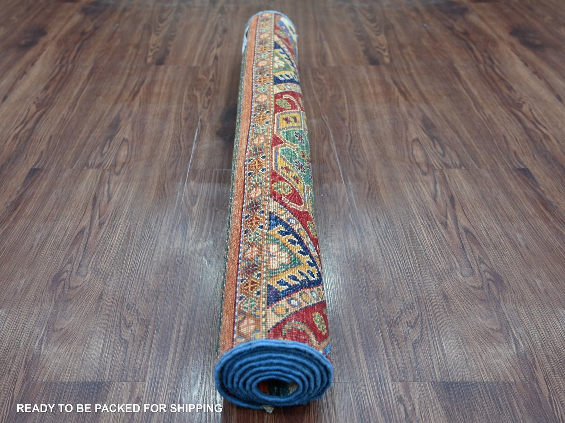 Kazak Tribal & Geometric hand-knotted wool runner in Multicolored, 3'3" x 6'3" — SKU O022581 (view 4)