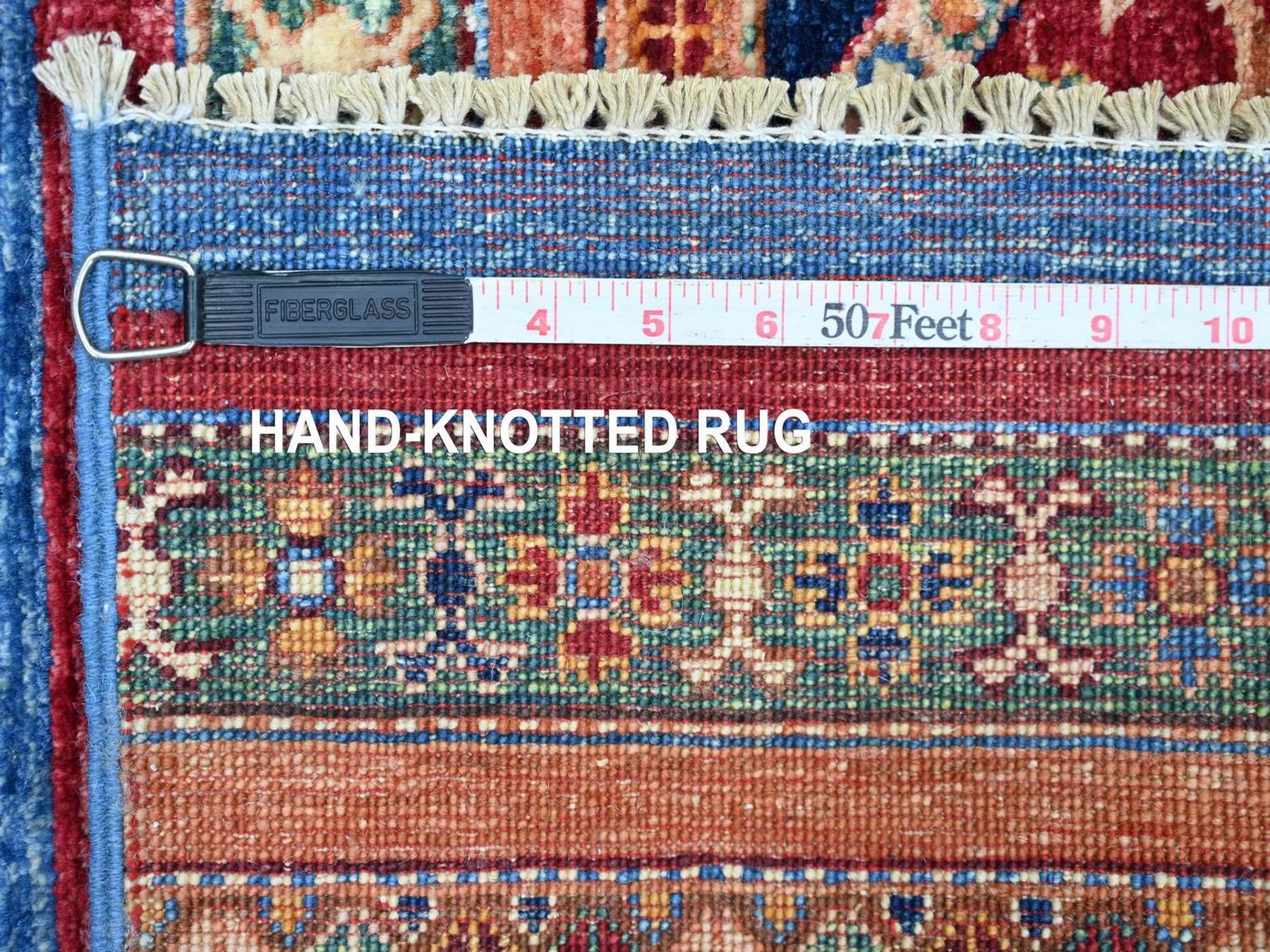Kazak Tribal & Geometric hand-knotted wool runner in Multicolored, 3'3" x 6'3" — SKU O022581 (view 6)