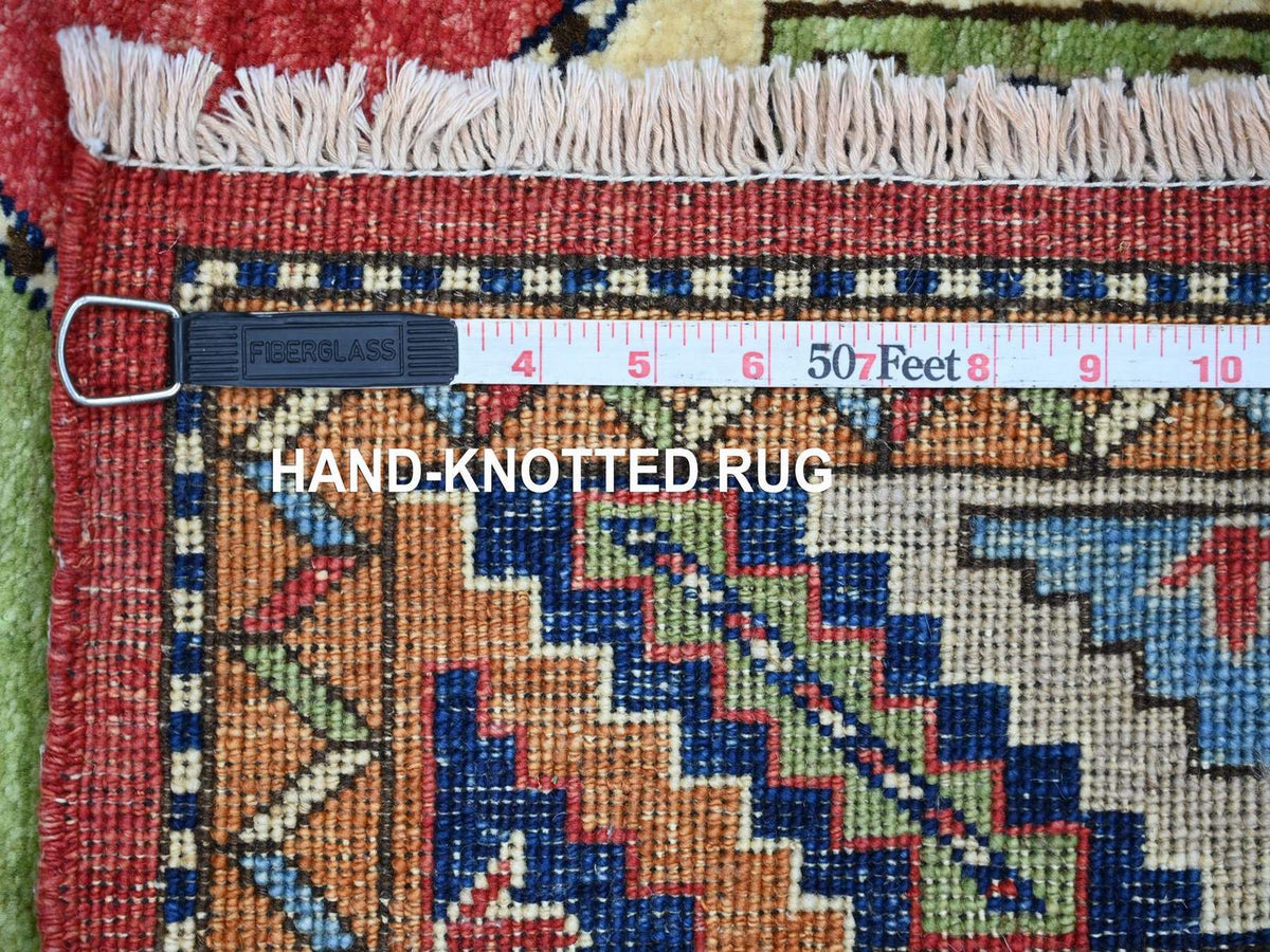 Ersari Tribal & Geometric hand-knotted wool rug in Red & Colorful, 3' x 4'10" — SKU O022586 (view 6)