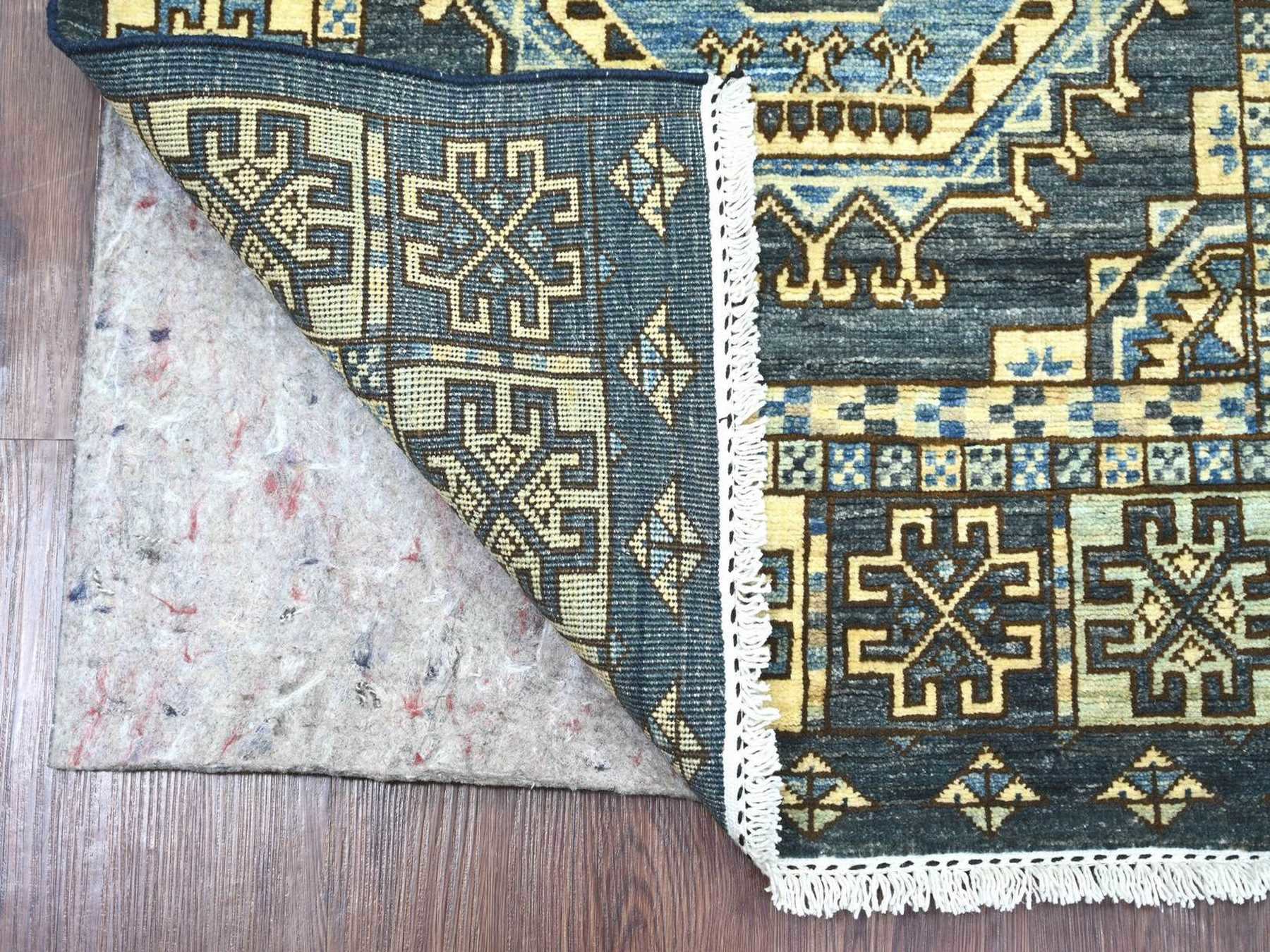 Grey 2'11" x 4'10" Tribal & Geometric Hand knotted Wool Rug - Sku: O022589