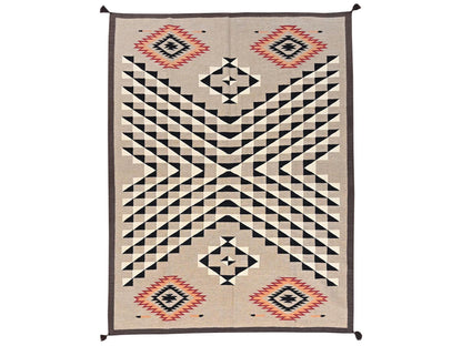 Brown 7'11" x 9'11" Flat Weave Hand woven Wool Rug - Sku: O02258