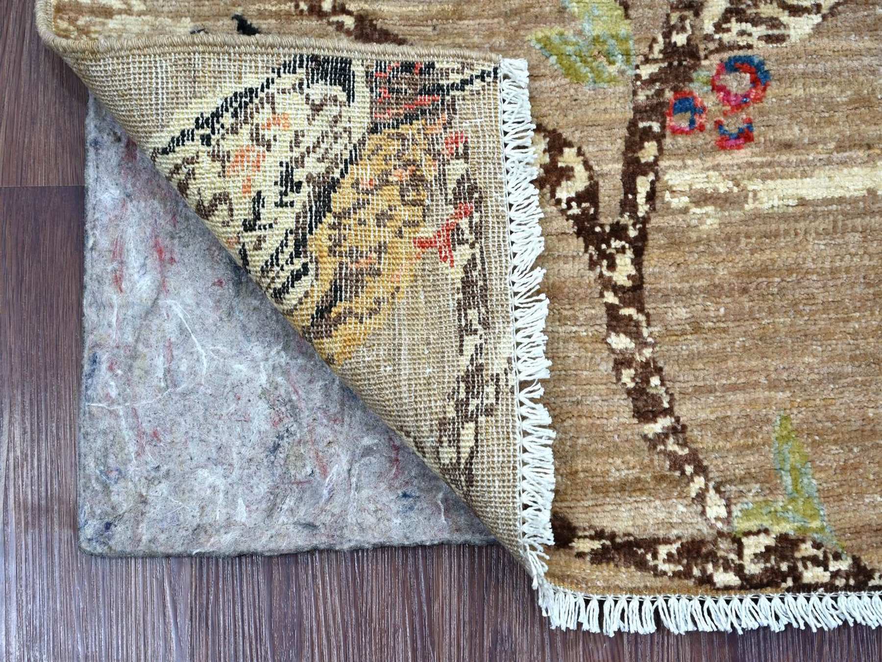 Brown 1'11" x 3'1" Modern and Contemporary Hand knotted Wool Rug - Sku: O022592