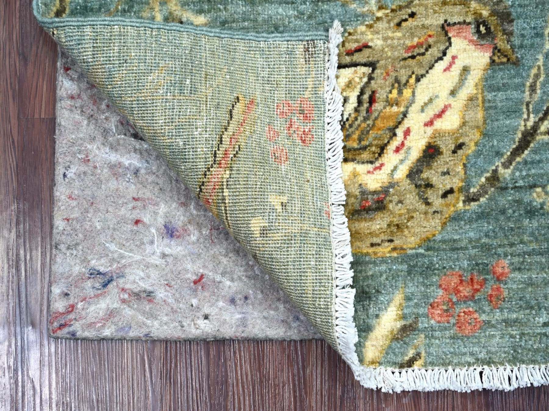 Grey 2'0" x 3'3" Modern and Contemporary Hand knotted Wool Rug - Sku: O022593