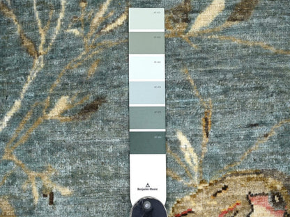 Grey 2'0" x 3'3" Modern and Contemporary Hand knotted Wool Rug - Sku: O022593