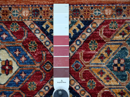Kazak Tribal & Geometric hand-knotted wool rug in Multicolored, 3'3" x 3'7" — SKU O022598 (view 3)