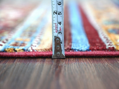 Multicolored 2'1" x 3'1" Tribal & Geometric Hand knotted Wool Rug - Sku: O022599