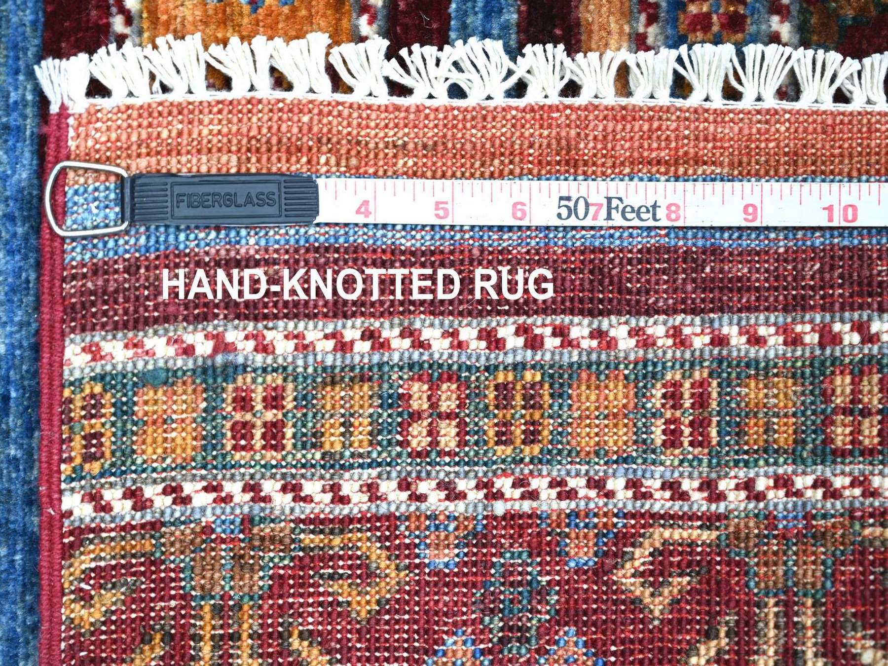 Kazak Tribal & Geometric hand-knotted wool rug in Multicolored, 2'1" x 3'1" — SKU O022599 (view 6)