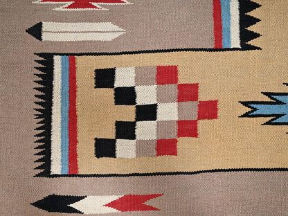 Brown 8'3" x 9'7" Flat Weave Hand woven Wool Rug - Sku: O02259