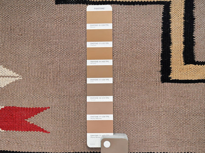 Brown 8'3" x 9'7" Flat Weave Hand woven Wool Rug - Sku: O02259