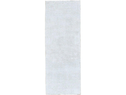 Ivory 2'2" x 5'10" Vintage Hand knotted Wool Rug - Sku: O0225