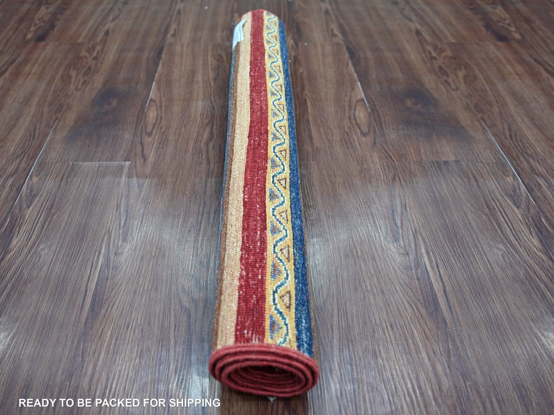 Kazak Tribal & Geometric hand-knotted wool rug in Multicolored, 2'8" x 3'9" — SKU O022601 (view 4)