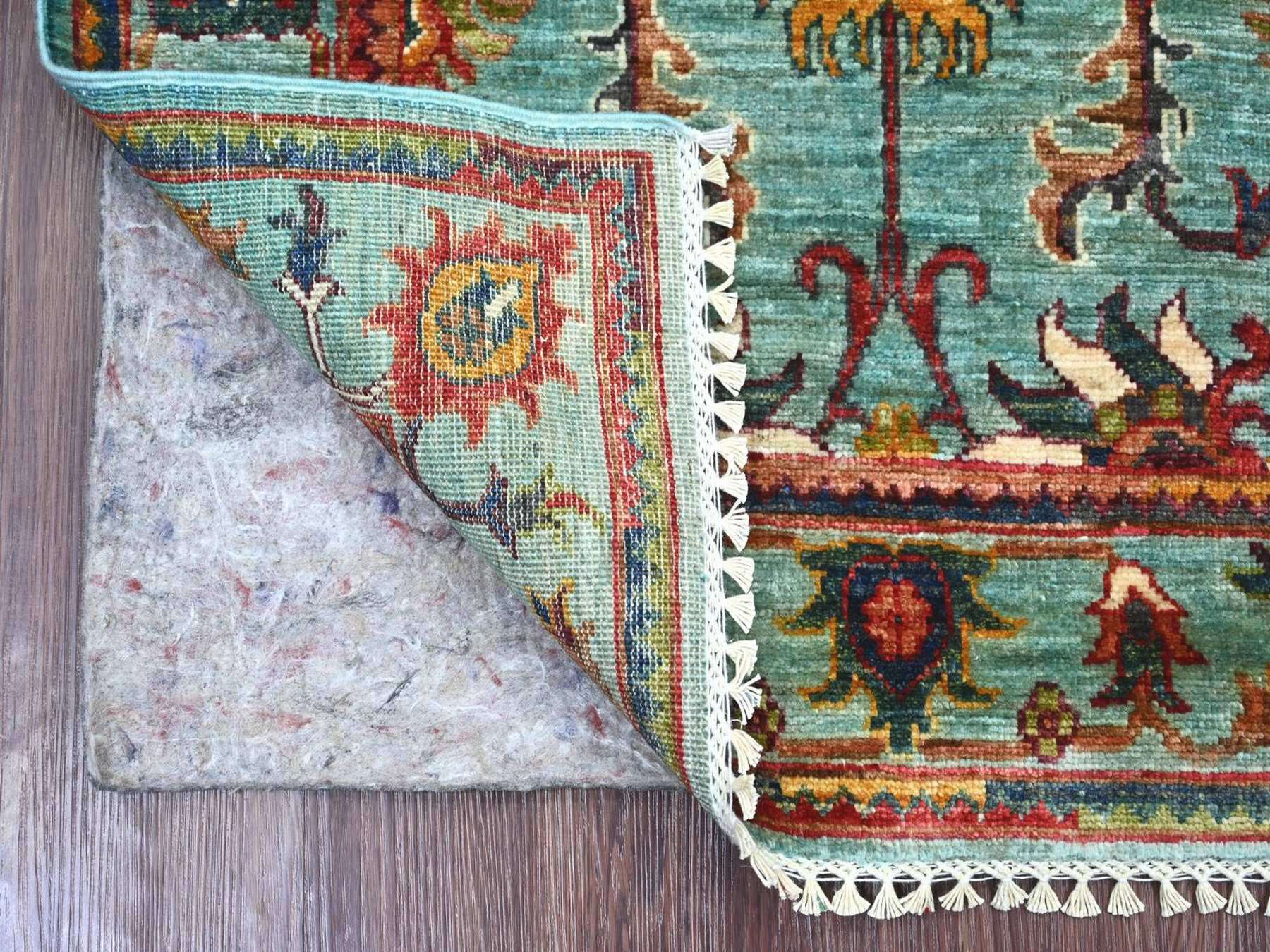 Blue 2'8" x 4'5" Tribal & Geometric Hand knotted Wool Rug - Sku: O022603