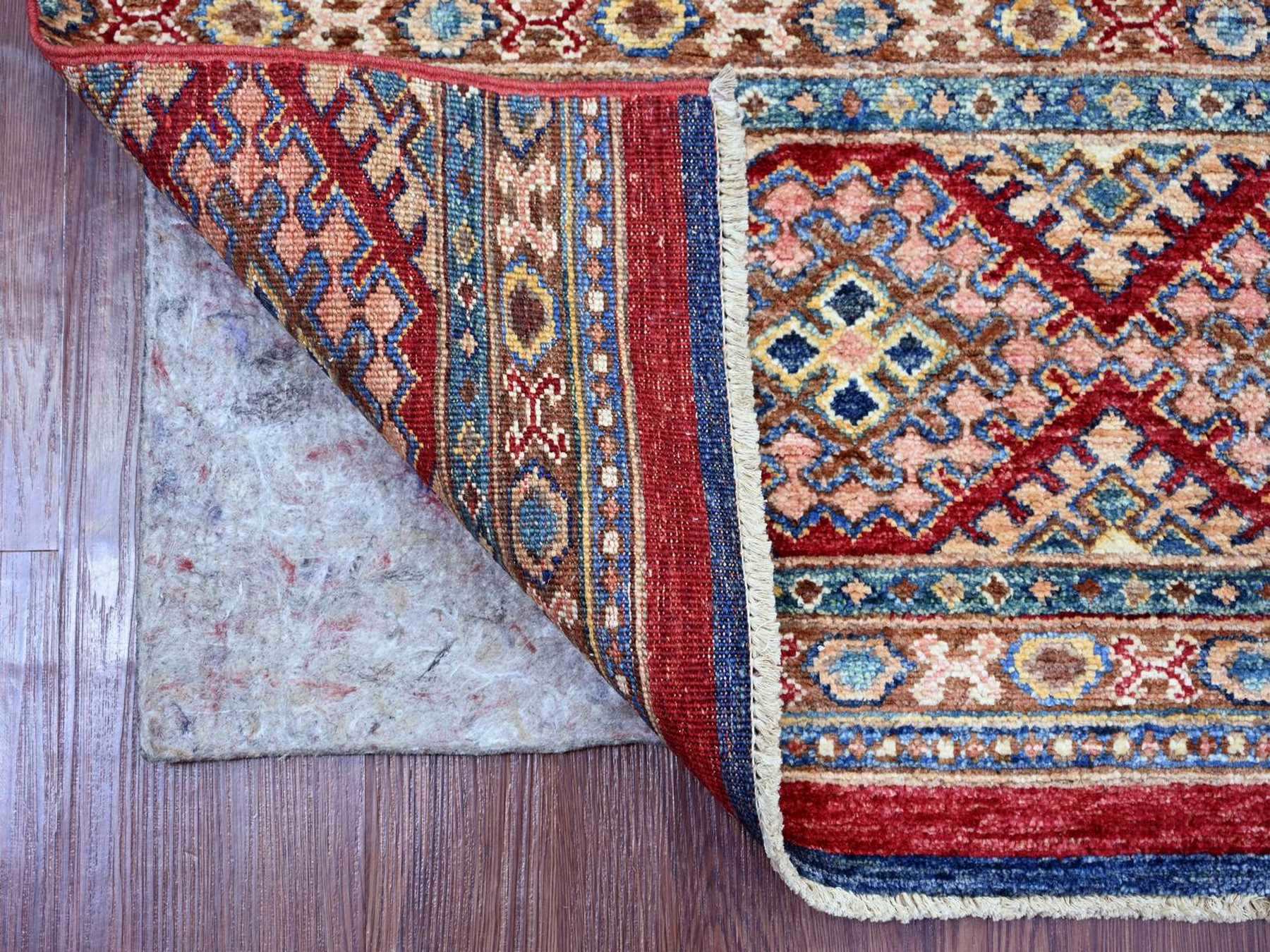 Kazak Tribal & Geometric hand-knotted wool runner in Multicolored, 2'8" x 5'7" — SKU O022606 (view 2)
