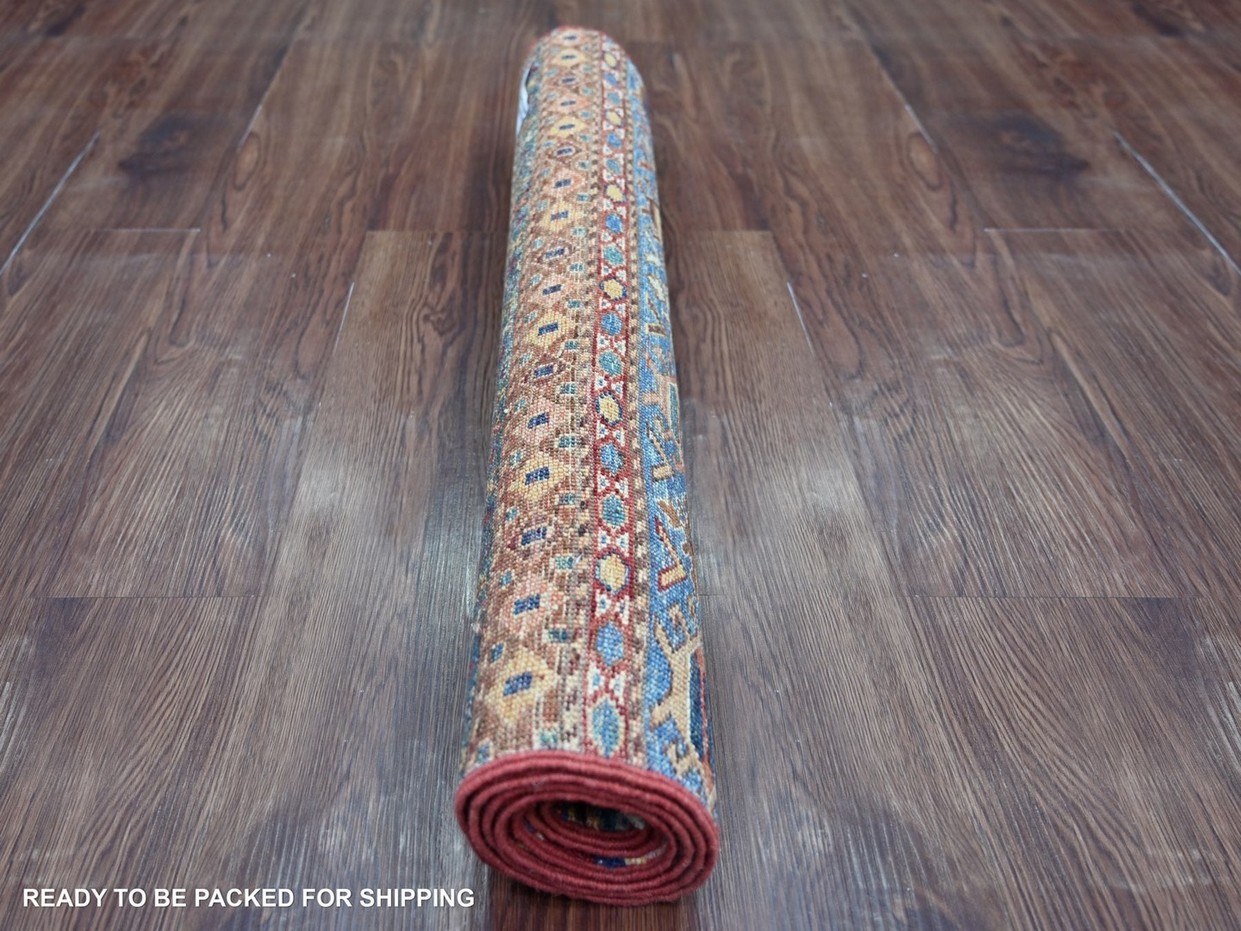 Kazak Tribal & Geometric hand-knotted wool runner in Multicolored, 2'8" x 5'7" — SKU O022606 (view 4)