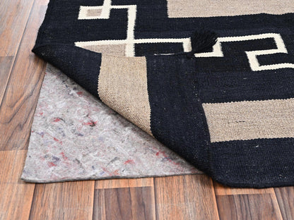 Brown 8'0" x 10'1" Flat Weave Hand woven Wool Rug - Sku: O02260