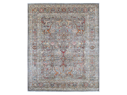 Brown 7'11" x 9'9" Tribal & Geometric Hand knotted Wool Rug - Sku: O022610
