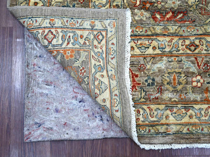Brown 7'11" x 9'9" Tribal & Geometric Hand knotted Wool Rug - Sku: O022610