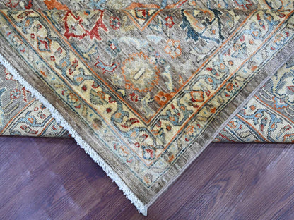 Brown 7'11" x 9'9" Tribal & Geometric Hand knotted Wool Rug - Sku: O022610