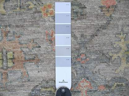 Grey 7'9" x 9'9" Oushak And Peshawar Hand knotted Wool Rug - Sku: O022612
