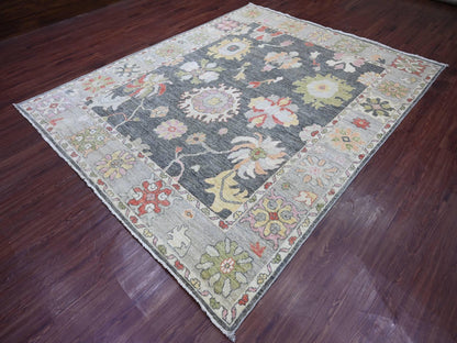Oushak Oushak hand-knotted wool rug in Gray & Light Gray, 7'11" x 9'9" — SKU O022615 (view 3)