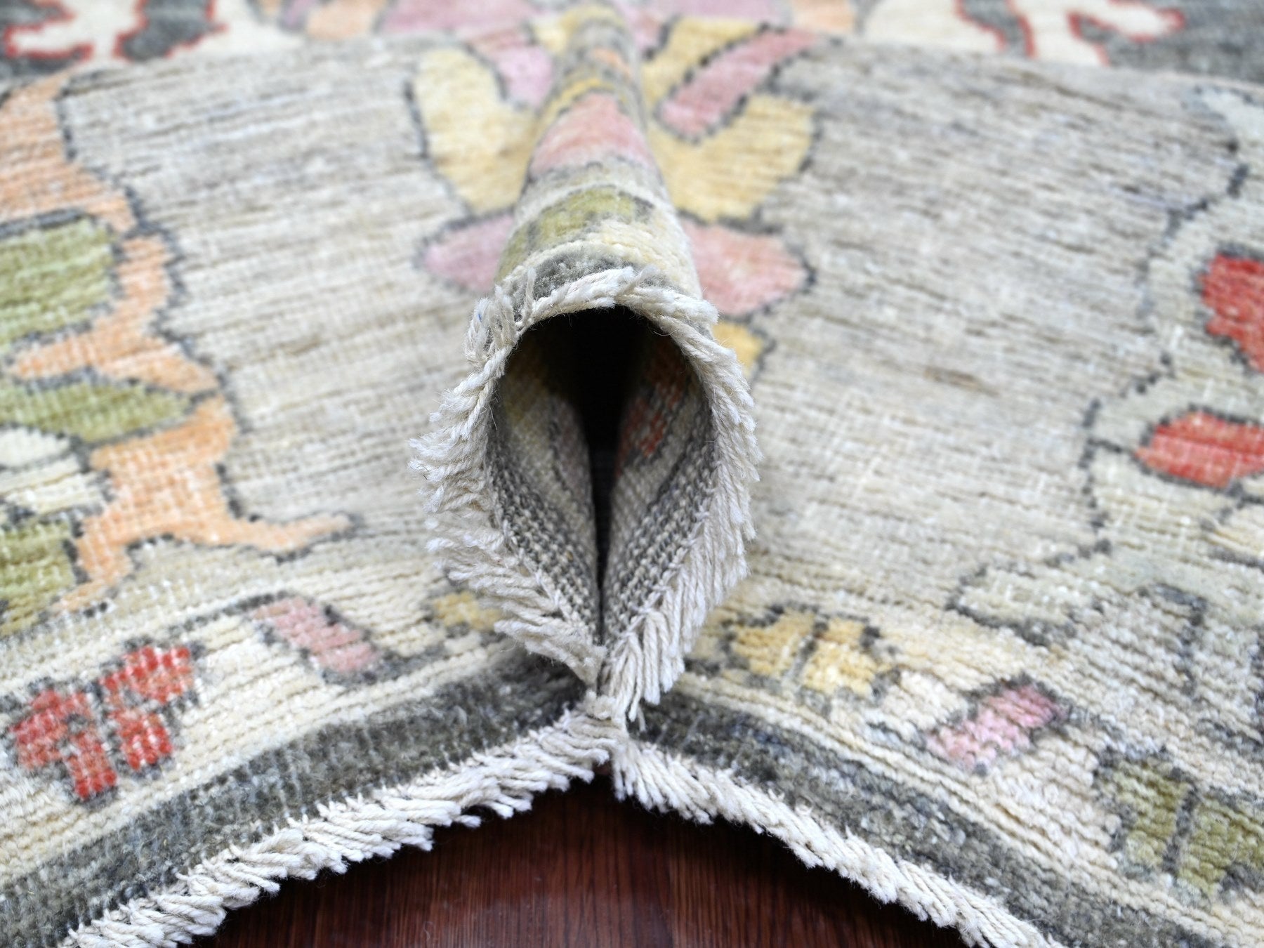 Oushak Oushak hand-knotted wool rug in Gray & Light Gray, 7'11" x 9'9" — SKU O022615 (view 5)