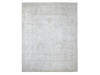 Oushak Oushak hand-knotted wool rug in Gray & Ivory, 8'1" x 9'10" — SKU O022617